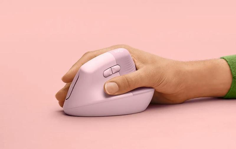 Imagem de Mouse Logitech Lift Vertical Ergonomico Pink