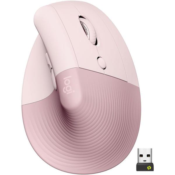 Imagem de Mouse Logitech Lift Vertical Ergonomico - Rosa (910-006472)