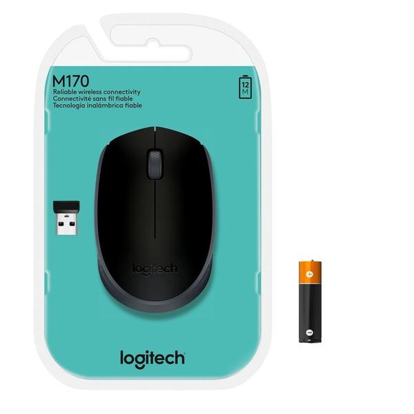 Imagem de Mouse Logitech M170 Sem Fio Ambidestro USB Preto