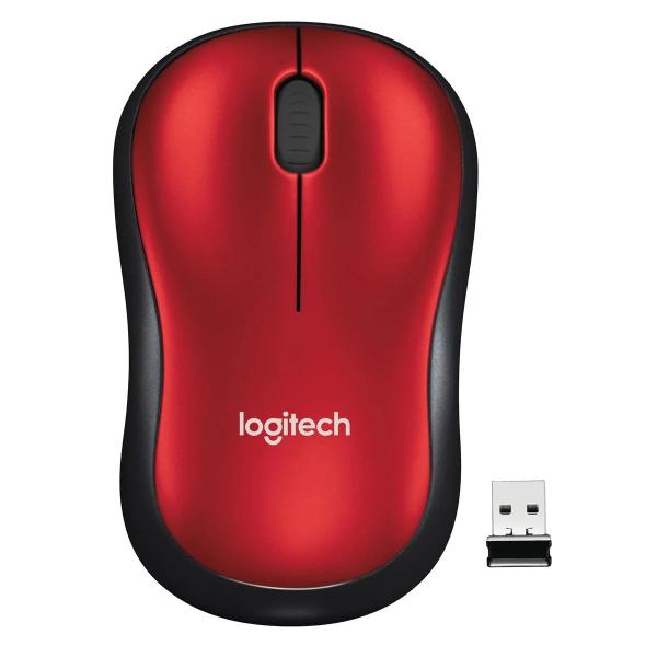 Imagem de Mouse Logitech M185 - Sem Fio - 1000 Dpi - 3 Botoes - Vermelho