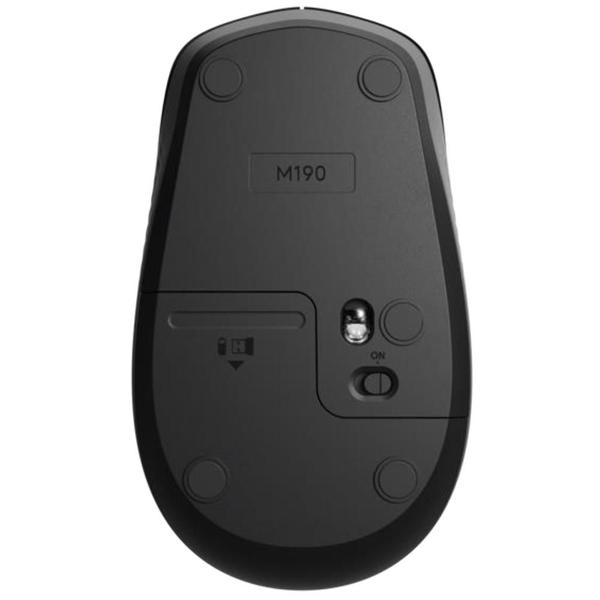 Imagem de Mouse logitech m190 sem fio cinza