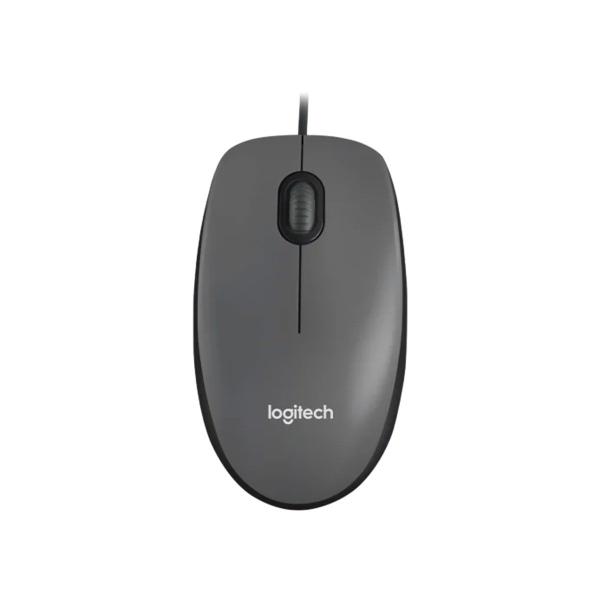 Imagem de Mouse Logitech M90, USB, 1000DPI, Ambidestro, Cinza e Preto - 910-004053