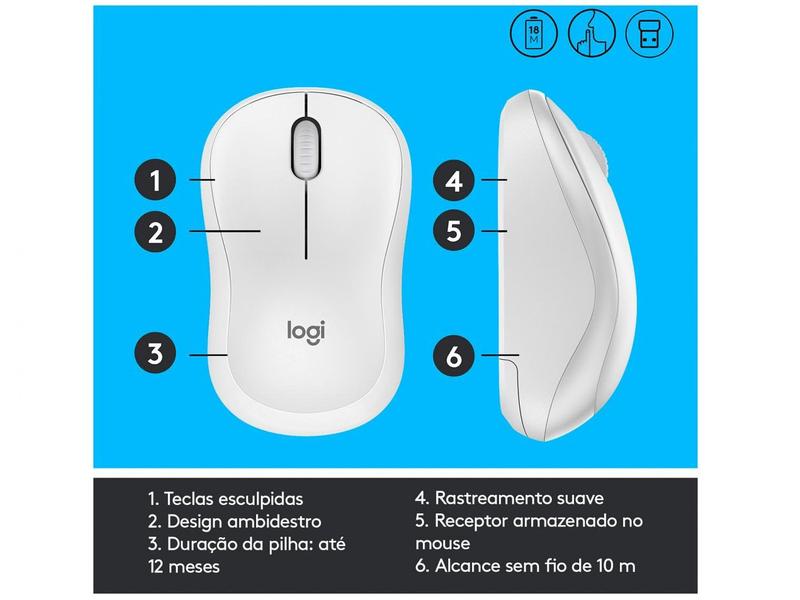 Imagem de Mouse Logitech Óptico 1000DPI 3 Botões