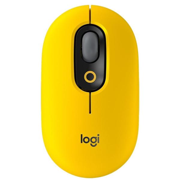 Imagem de Mouse Logitech Pop Emoji Wireless 4000DPI - Amarelo