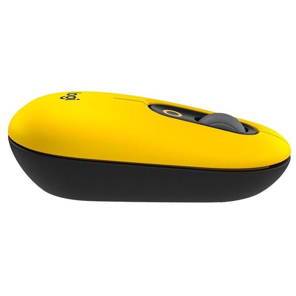 Imagem de Mouse Logitech Pop Emoji Wireless 4000DPI - Amarelo