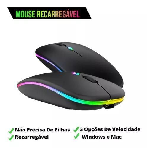 Imagem de Mouse Luminoso recarregavel Led KA-618