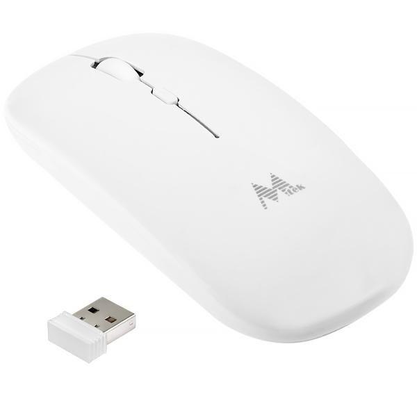 Imagem de Mouse Mtek MW-4W350W Wireless 1600DPI Slim White