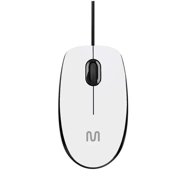 Imagem de Mouse Multi MF400, 1200DPI, USB, 3 Botões, Branco - MO389