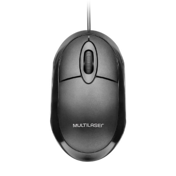 Imagem de Mouse Multilaser Classic Box Óptico Full Black - MO300