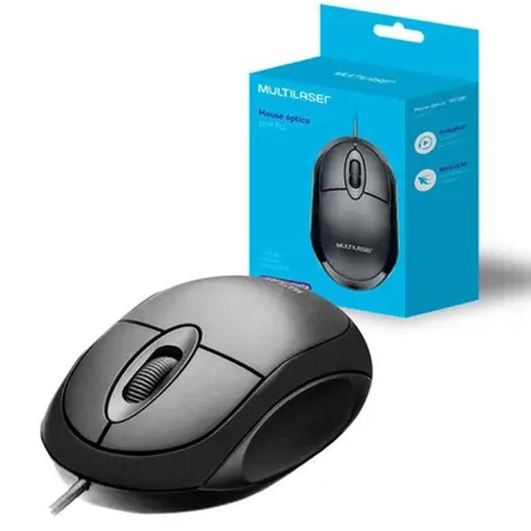 Imagem de Mouse Multilaser Classic Box Optico Full Preto Usb - Mo300