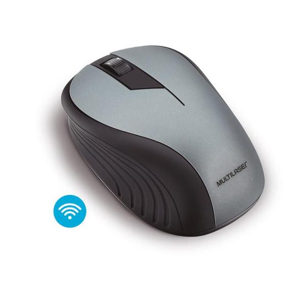 Imagem de Mouse Multilaser Sem Fio 2.4Ghz Usb MO213 - Preto/Grafite