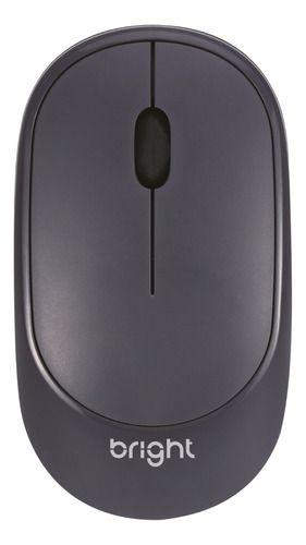 Imagem de Mouse Office sem Fio Cinza Confortável - Bright MS003