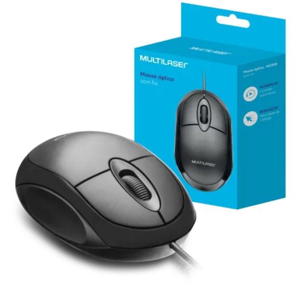 Imagem de Mouse Óptico Classic Box Usb 1200Dpi Cabo 1M Mo300 Preto