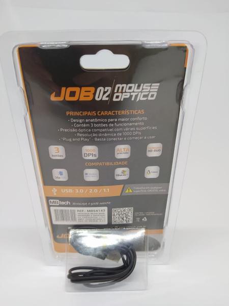 Imagem de Mouse Óptico Com Fio Job 02 Mb54143 Mbtech