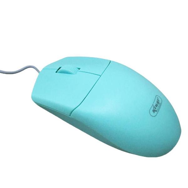 Imagem de Mouse Óptico Com Fio Usb 1000Dpi 3 Botões Kp-Mu009 Azul Knup