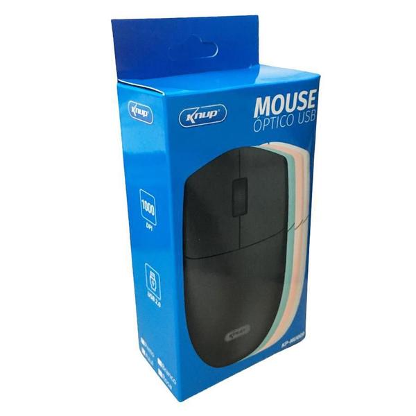 Imagem de Mouse Óptico Com Fio Usb 1000Dpi 3 Botões Kp-Mu009 Azul Knup