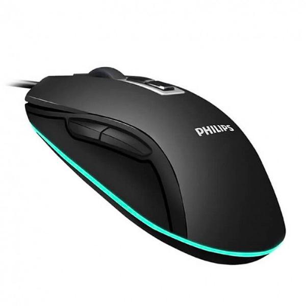 Imagem de Mouse Óptico Gamer Fio Usb Led 2400 Dpi Philips Spk9212b 