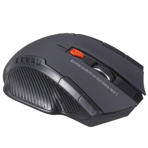 Imagem de Mouse óptico sem fio para jogos de 2,4 GHz para PC - preto