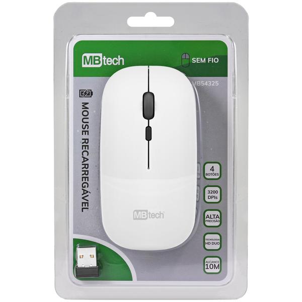 Imagem de Mouse Óptico Sem Fio Recarregável - Silencioso Slim USB 3.0