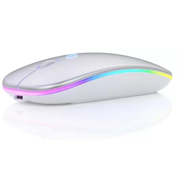 Imagem de Mouse Optico Sem Fio Recarregável USB Led Rgb Wirelles Usb Note