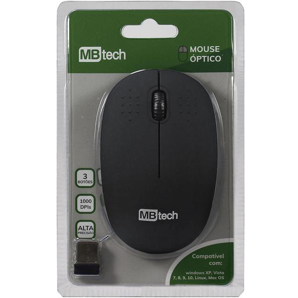 Imagem de Mouse Óptico Sem Fio Wireless M-Four 1000DPI Usb 3.0 MBTech