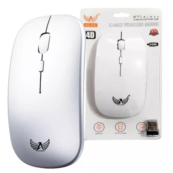 Imagem de Mouse Óptico Sem Fio Wireless Slim 1600 Dpi Notebook Pc Mac