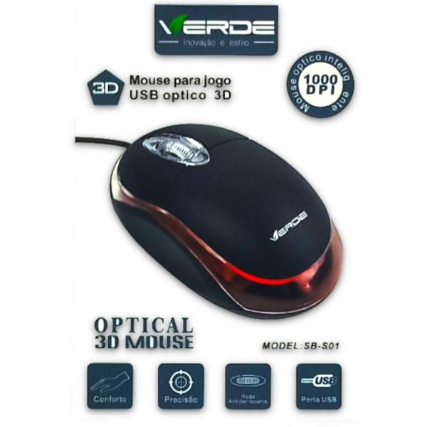 Imagem de Mouse Óptico Usb 1000 Dpi Para Notebook E Computador