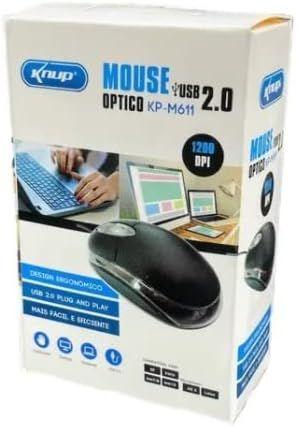 Imagem de Mouse óptico usb 2.0 3 botões 1200 dpi knup - kp-m611