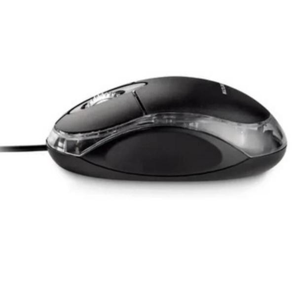 Imagem de Mouse Optico Usb Classic Box Preto Ms8010 Com Led Computador Notebook