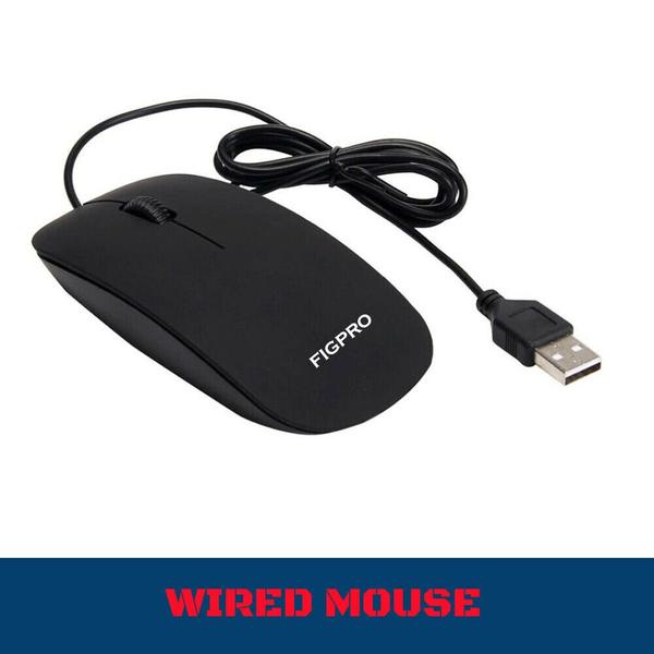 Imagem de Mouse óptico USB com fio para pc laptop computador rolar mouses