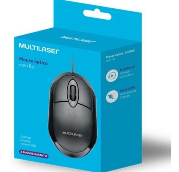 Imagem de Mouse Óptico Usb Multilaser 1200 dpi