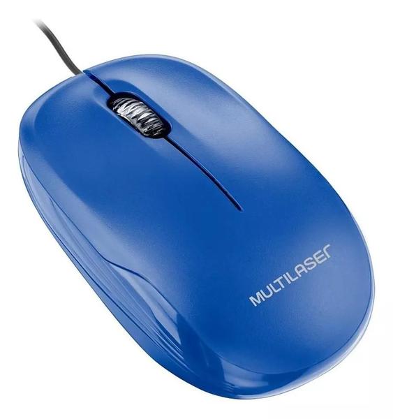 Imagem de Mouse Óptico Usb Multilaser Azul MO293