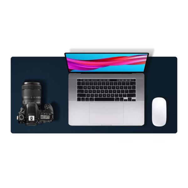 Imagem de Mouse Pad 70x30 Grande Sintetico Premium Slim Azul Marinho Antiderrapante