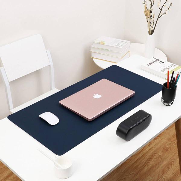 Imagem de Mouse Pad 70x30 Grande Sintetico Premium Slim Azul Marinho Antiderrapante