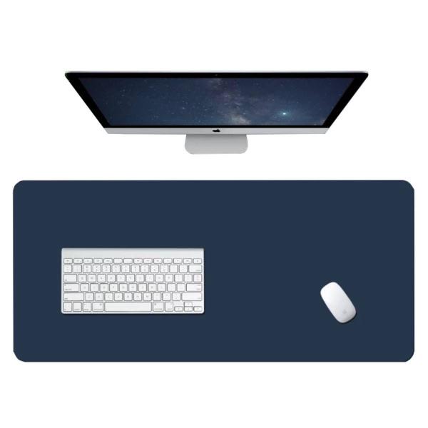 Imagem de Mouse Pad 70x30cm Grande Tapete De Mesa Retangular Em Sintético Azul Marinho