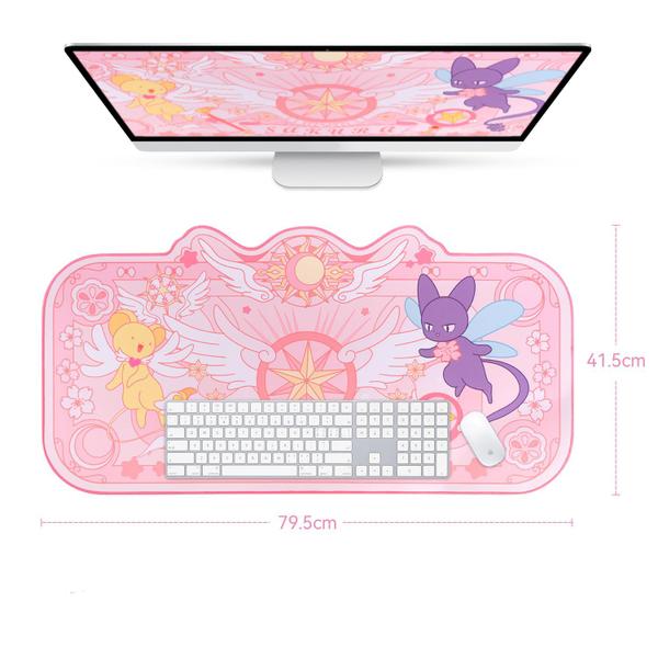 Imagem de Mouse Pad BLINGKIYO Pink Sakura Grande Base de Borracha Antiderrapante