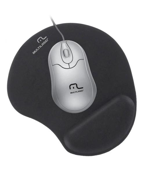 Imagem de Mouse Pad com Apoio Ergonômico em Gel Preto Multilaser AC024