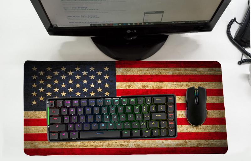 Imagem de Mouse Pad Desk Pad Grande 30x70cm - BANDEIRA ESTADOS UNIDOS EUA