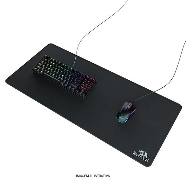 Imagem de Mouse pad deskmat redragon flick xl extra grande 90x40cm preto - p032