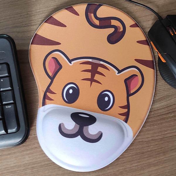 Imagem de Mouse pad Divertido Ergonômico Tigre Kawaii