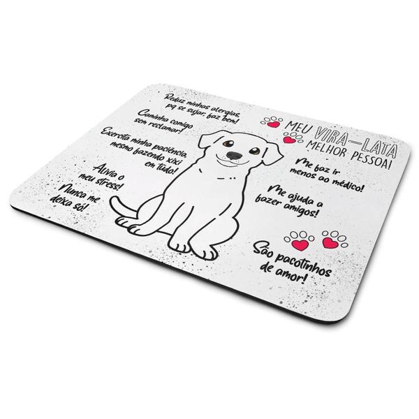 Imagem de Mouse Pad Dog - Meu Vira lata branco, melhor pessoa!