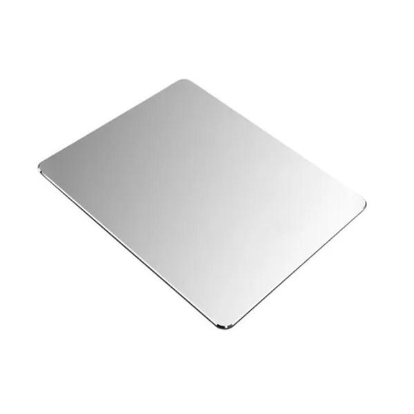 Imagem de Mouse Pad Dupla Face Em Aluminio 30X24Cm Rigido Silver Prata