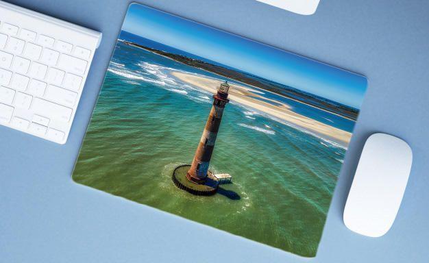 Imagem de Mouse Pad Emborrachado Personalizado Grande Náutico Oceania Praia Mar