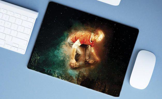 Imagem de Mouse Pad Emborrachado Personalizado Grande Skate SK8 Skateboarding