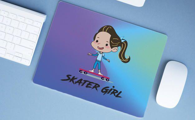 Imagem de Mouse Pad Emborrachado Personalizado Grande Skate SK8 Skateboarding