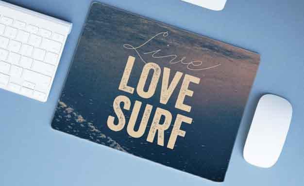 Imagem de Mouse Pad Emborrachado Personalizado Grande Surf Surfista Praia