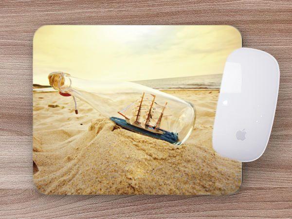 Imagem de Mouse Pad Emborrachado Personalizado Náutico Oceania Praia Mar