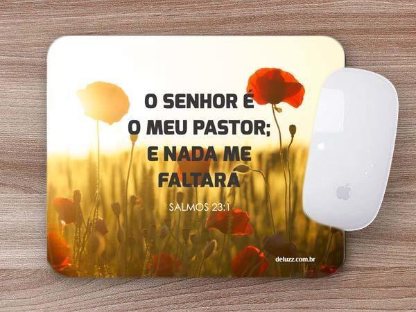 Imagem de Mouse Pad Emborrachado Personalizado O Senhor é meu Pastor