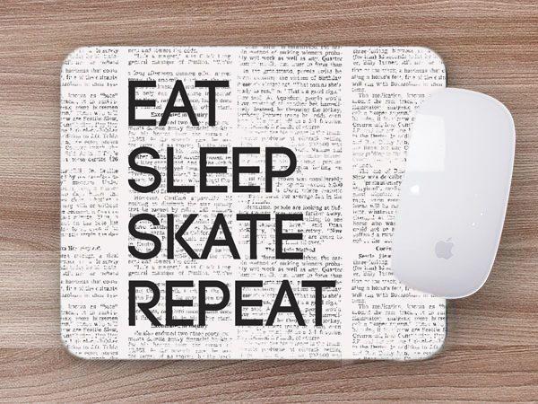 Imagem de Mouse Pad Emborrachado Personalizado Skate Eat Sleep Skate Repeat