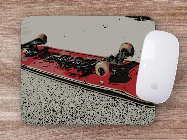 Imagem de Mouse Pad Emborrachado Personalizado Skate Vermelho